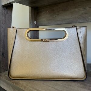 Michael Kors Metallic Gold Saffiano Shoulder Bag
